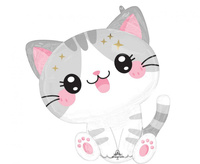 Balon foliowy SuperShapeXL Kawaii Kitty — duży, uroczy balon kotek