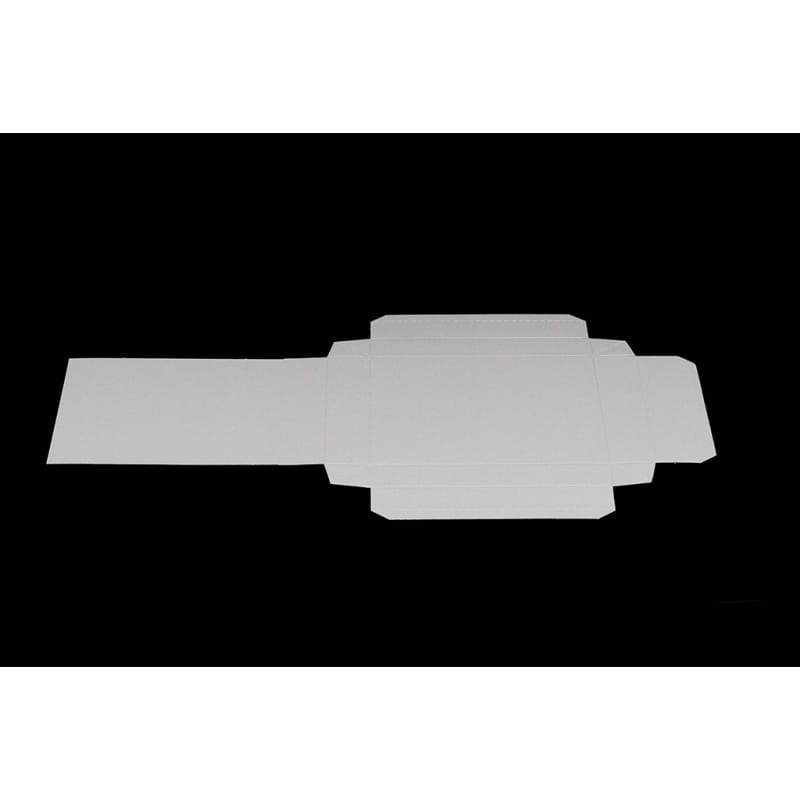 Białe pudełko na bento cake 15x15x8 cm – widok z otwartą pokrywką