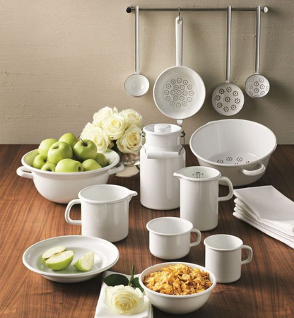 RIESS - Kanka do mleka ceramiczna szeroka 2l Classic WEISS