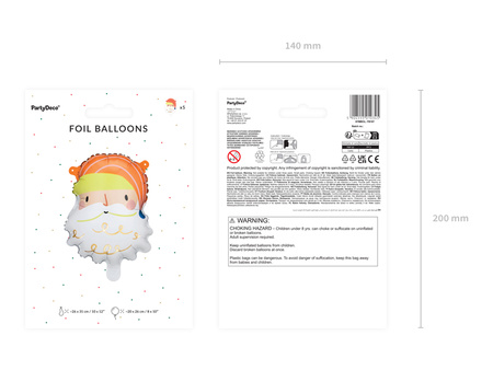 Balon foliowy Kociołek, 64,5x109,5 cm, mix