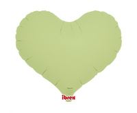 #BFK Balon Ibrex Hel, serce Jelly 14", Pastel Green, 5 szt.