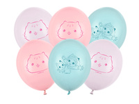 Balony Strong 27 cm, Koci Domek Gabi, mix (1 op. / 6 szt.)