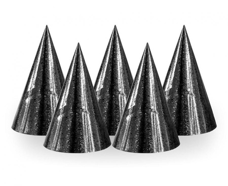 #STAI Czapeczki holograficzne, czarne/ 100 szt.