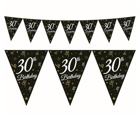 #DEGI Girlanda papierowa Beauty&Charm z flagami "30", 28x270 cm