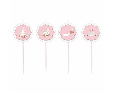 #SU Świeczki Mini Princess for a Day, wys. 7 cm / 4 szt.