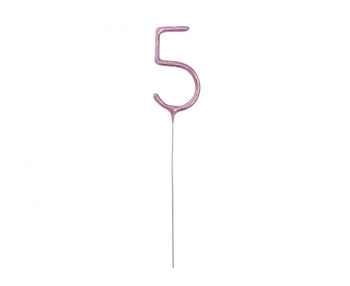 #ZOF Zimny ogień, cyferka 5 różowa