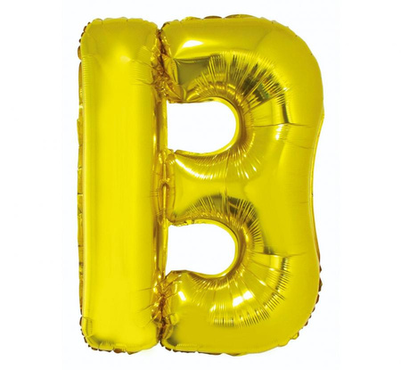 #BFK Balon foliowy "Litera B", złota, 89 cm KK