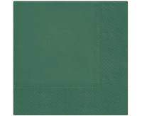 #ZSE Serwetki PAW gładkie jednokolorowe Holly Green, 33x33 cm / 20 szt.