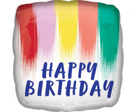 #BFK Balon foliowy 18" SQR "Happy Birthday" Paint, zapakowany