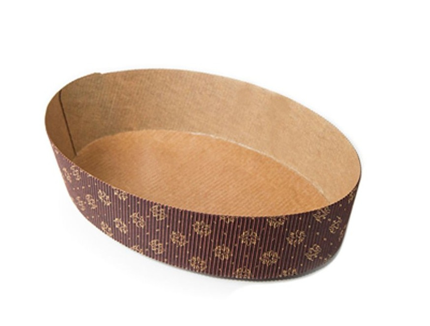 Papierowa forma do pieczenia jajko pisanka brązowo-złota 21x15x4 cm