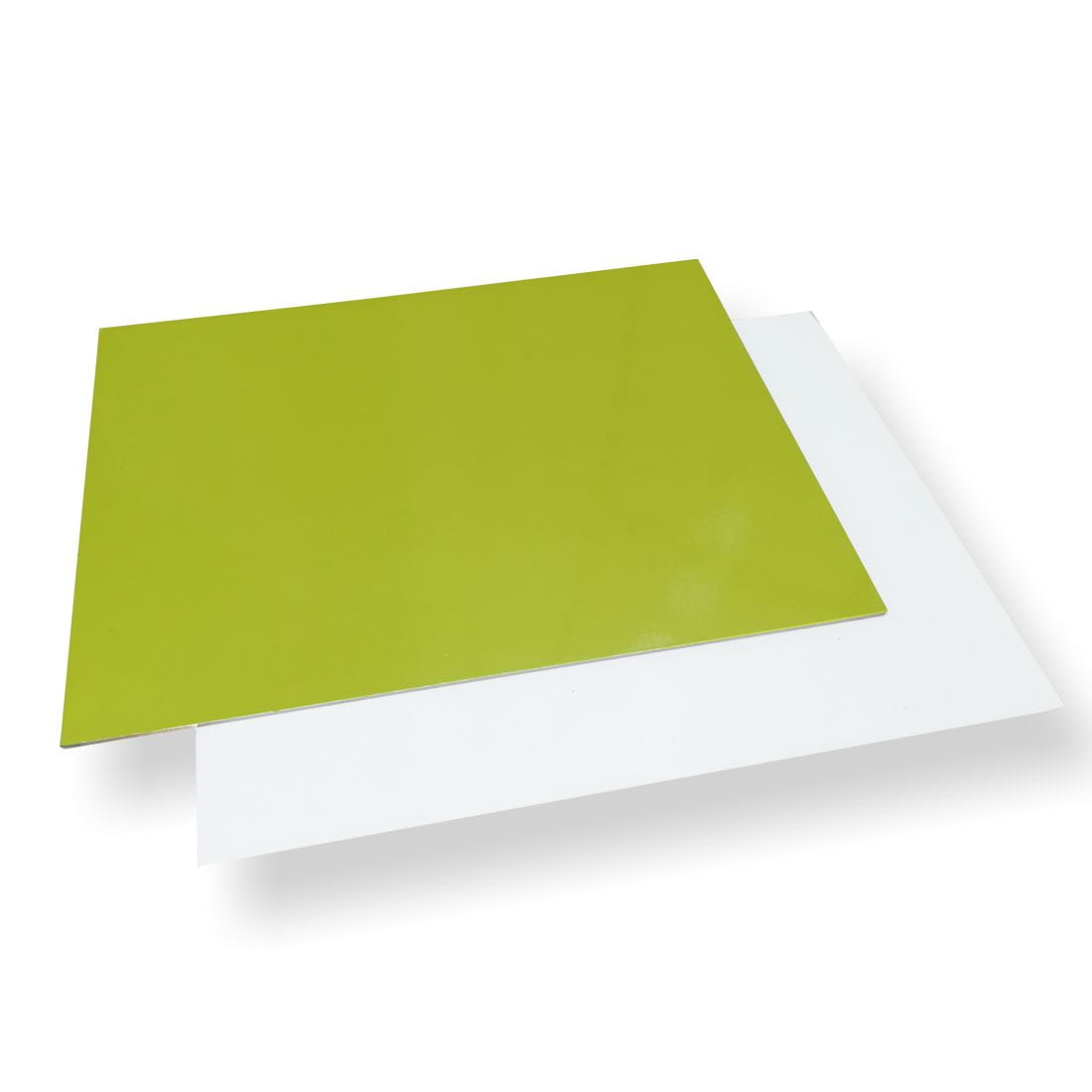 Dwustronny podkład pod tort biało-zielony 46x36 cm – prezentacja obu stron podkładu