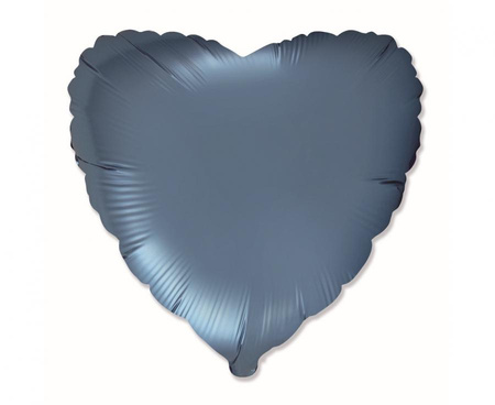 #BFK Balon foliowy 18" FX - Serce (satynowy stalowo-niebieski), niepakowany KK