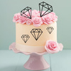Toppery decory na tort DIAMENTY 5 szt. MIX