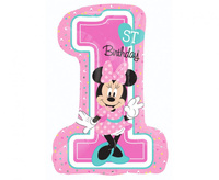 #BFK Balon foliowy 36" SHP - "Minnie Mouse 1st Birthday "