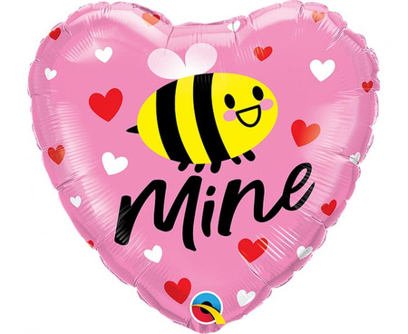 #BFK Balon foliowy 18" QL HRT Bee Mine Hearts KK