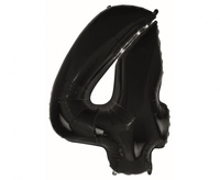 #BFC54 Balon foliowy B&C Cyfra 4 czarna, 92 cm AA