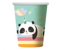 #ZKU_GD Kubeczki papierowe Rozmarzona Panda, 266 ml, 6 szt.