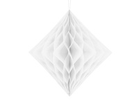 Diament bibułowy, biały, 30cm