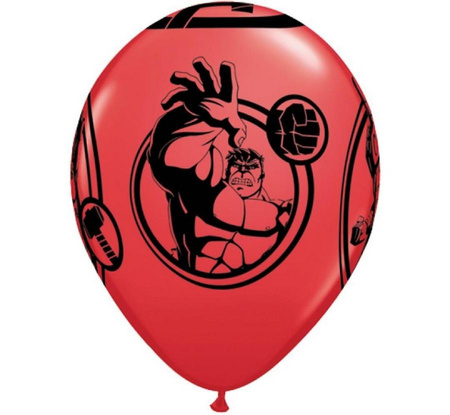 #BL Balon QL 12" z nadr. "Avengers", pastel czerwony / 6 szt. KK