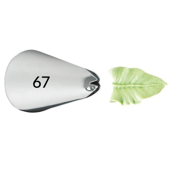 Tylka cukiernicza Wilton 67 – efekt liści z zielonego kremu