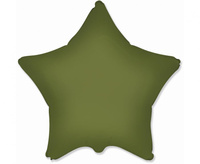#BFK Balon foliowy 18" FX - Gwiazda (matowa Olive Green) KK