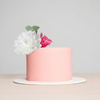 Dekoracja waflowa na tort DALIA BIAŁA śr. 12,5 cm kwiaty na tort Rose Decor