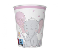 #ZKU Kubeczki Baby Elephant with Pink Ballon, 8 szt.