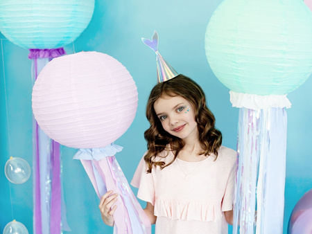 Lampion papierowy, kremowy, 20cm