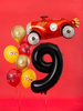 Balon foliowy Cyfra ''9'', 86cm, czarny