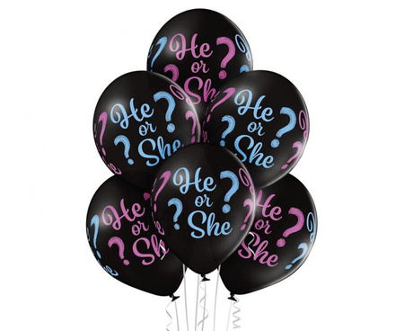 #BL Balony D11 He or She, 6 szt.