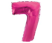 #BFC55 Balon foliowy "Cyfra 7", różowa, 35 cm KK