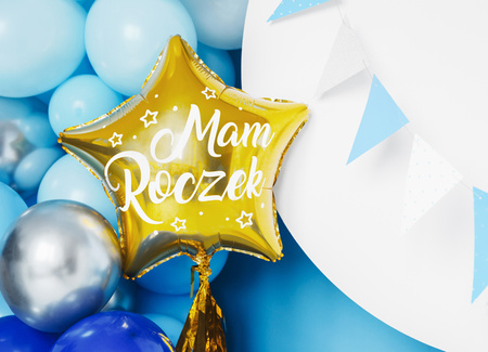 Dekoracje Aloha - Liście tropikalne, złoty (1 op. / 21 szt.)