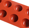 Silikonowa forma do pralin monoporcji żelki PÓŁKULE śr. 6,5cm 6 gniazd