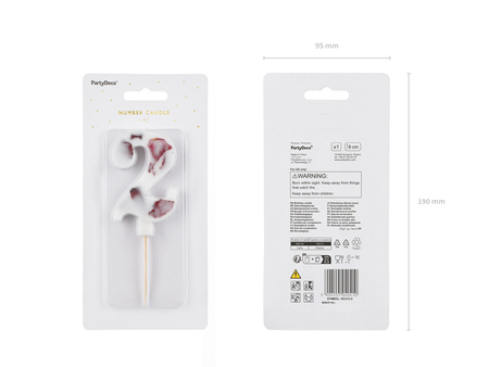 Świeczka urodzinowa Cyferka 5, 4.5 cm, złoty