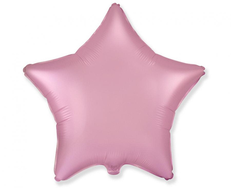 #BFK Balon foliowy 18" FX - Gwiazda (satynowy pastel jasnoróżowy), niepakowany