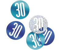 #DEKO Konfetti Glitz 30, niebiesko-srebrny miks, 14,1 g