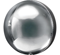 #BFK Balon foliowy 15" ORBZ - kula srebrna