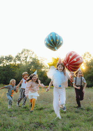 Balon foliowy Piłka w gwiazdki, 75 cm, czerwony