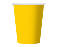#ZKU_GD Kubeczki pap. jednokolorowe żółte 250 ml/ 6 szt.