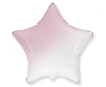 #BFK Balon foliowy 18" FX - Gwiazda (gradient biało-różowy), niepakowany