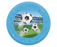 #ZTA Talerz wielokrotnego użytku Soccer Fans, Decorata Party, 21cm, 1 szt. KK