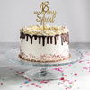 Topper na tort personalizowany Cyfra + urodziny + imię