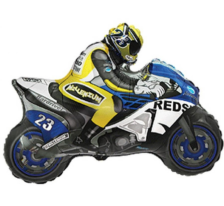 #BFK Balon foliowy 24" FX - Motor (niebiesko-żółty), niepakowany