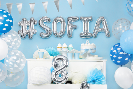 Balon foliowy Litera ''S'', 35cm, różowe złoto