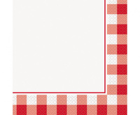 #ZSE Serwetki papierowe Czerwona kratka,  33x33 cm,16 szt.