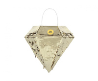 #PI Piniata mini Diament, złota, 17x15 cm
