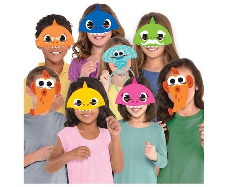 #STAM Maski papierowe Baby Shark, 8 szt.
