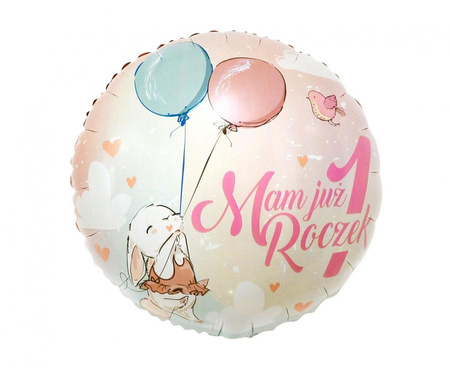 #BFK Balon foliowy Mam Już 1 Roczek, 18" (króliczek) AA