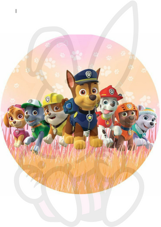 Wydruk jadalny opłatek na tort PSI PATROL WZ. II