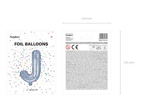 Balon foliowy &, 35cm, holograficzny